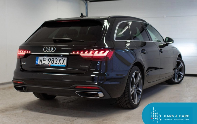 Audi A4 cena 117900 przebieg: 77130, rok produkcji 2019 z Parczew małe 254